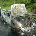 Car Fire on the A30, June 13th, 2003. Photo courtesy of Gary Chapman. Car Fire on the A30, June 13th, 2003. Photo courtesy of Gary Chapman.