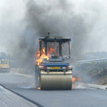 Road Roller Fire April 4th, 2008. Photo courtesy of Gary Chapman. Road Roller Fire April 4th, 2008. Photo courtesy of Gary Chapman.