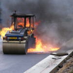 Road Roller Fire April 4th, 2008. Photo courtesy of Gary Chapman. Road Roller Fire April 4th, 2008. Photo courtesy of Gary Chapman.