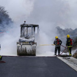 Road Roller Fire April 4th, 2008. Photo courtesy of Gary Chapman. Road Roller Fire April 4th, 2008. Photo courtesy of Gary Chapman.