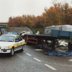 Fertilizer Fire on Trailer on A30 at Launceston, November 14th, 1995. Photo courtesy of Gary Chapman. Fertilizer Fire on Trailer on A30 at Launceston, November 14th, 1995. Photo courtesy of Gary Chapman.