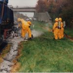 Fertilizer Fire on Trailer on A30 at Launceston, November 14th, 1995. Photo courtesy of Gary Chapman. Fertilizer Fire on Trailer on A30 at Launceston, November 14th, 1995. Photo courtesy of Gary Chapman.
