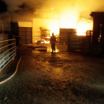 Barn Fire at Coombe Farm, Lifton, January 18th, 2011. Barn Fire at Coombe Farm, Lifton, January 18th, 2011.