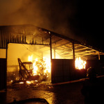 Barn Fire at Coombe Farm, Lifton, January 18th, 2011. Barn Fire at Coombe Farm, Lifton, January 18th, 2011.