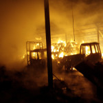 Barn Fire at Coombe Farm, Lifton, January 18th, 2011. Barn Fire at Coombe Farm, Lifton, January 18th, 2011.