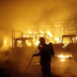 Barn Fire at Coombe Farm, Lifton, January 18th, 2011. Barn Fire at Coombe Farm, Lifton, January 18th, 2011.