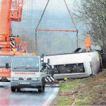 Fuel Tanker RTC at on the A38 at Tideford, December 12th, 2012. Fuel Tanker RTC at on the A38 at Tideford, December 12th, 2012.