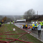 Fuel Tanker RTC at on the A38 at Tideford, December 12th, 2012. Fuel Tanker RTC at on the A38 at Tideford, December 12th, 2012.