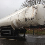 Fuel Tanker RTC at on the A38 at Tideford, December 12th, 2012. Fuel Tanker RTC at on the A38 at Tideford, December 12th, 2012.