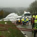 Fuel Tanker RTC at on the A38 at Tideford, December 12th, 2012. Fuel Tanker RTC at on the A38 at Tideford, December 12th, 2012.