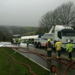 Fuel Tanker RTC at on the A38 at Tideford, December 12th, 2012. Fuel Tanker RTC at on the A38 at Tideford, December 12th, 2012.