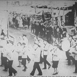 Launceston Town Band leading the procession for the adoption of the new standard in 1988 Launceston Town Band leading the procession for the adoption of the new standard in 1988
